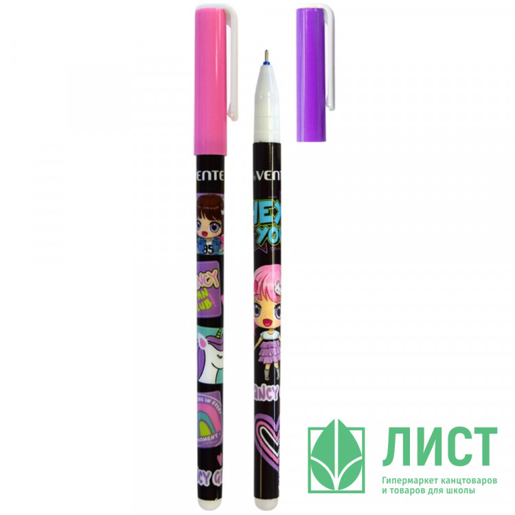 Ручка гелевая ПИШИ-СТИРАЙ (deVENTE) синяя Необычная девочка (Fancy Girl) 0,5мм арт.5051441 (Ст.)