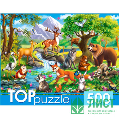 Пазл 500 элементов TOPpuzzle Лесные животные (РК) арт ХТП500-4129 Пазл 500 элементов TOPpuzzle Лесные животные (РК) арт ХТП500-4129