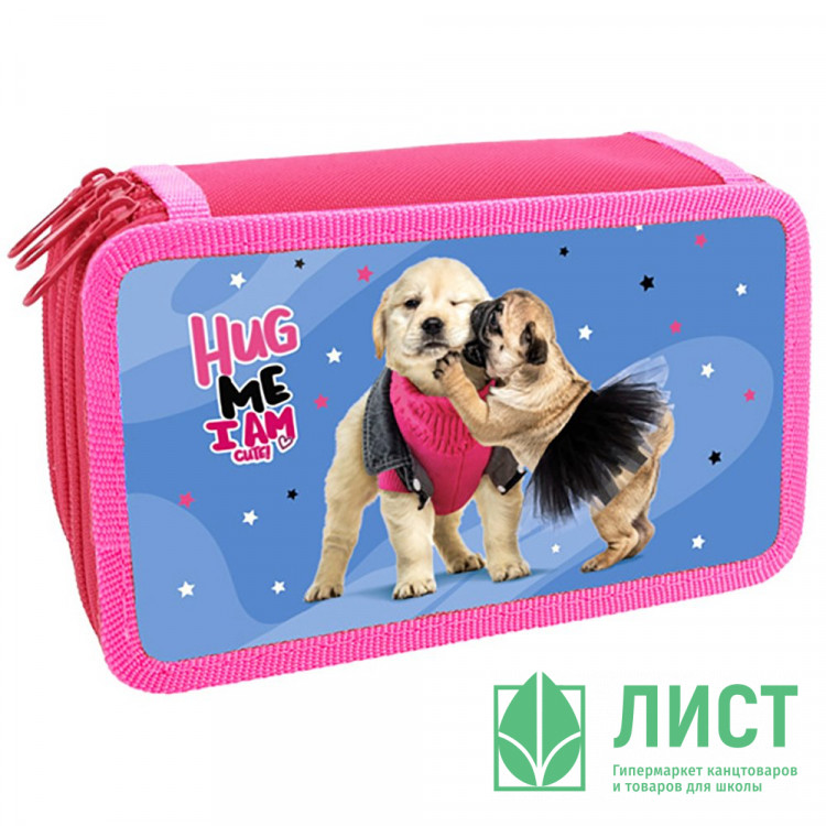 Пенал 3 отделения Оникс ПКТ 12-20 Целовашки-обнимашки 190х110мм полиэстер сублимация