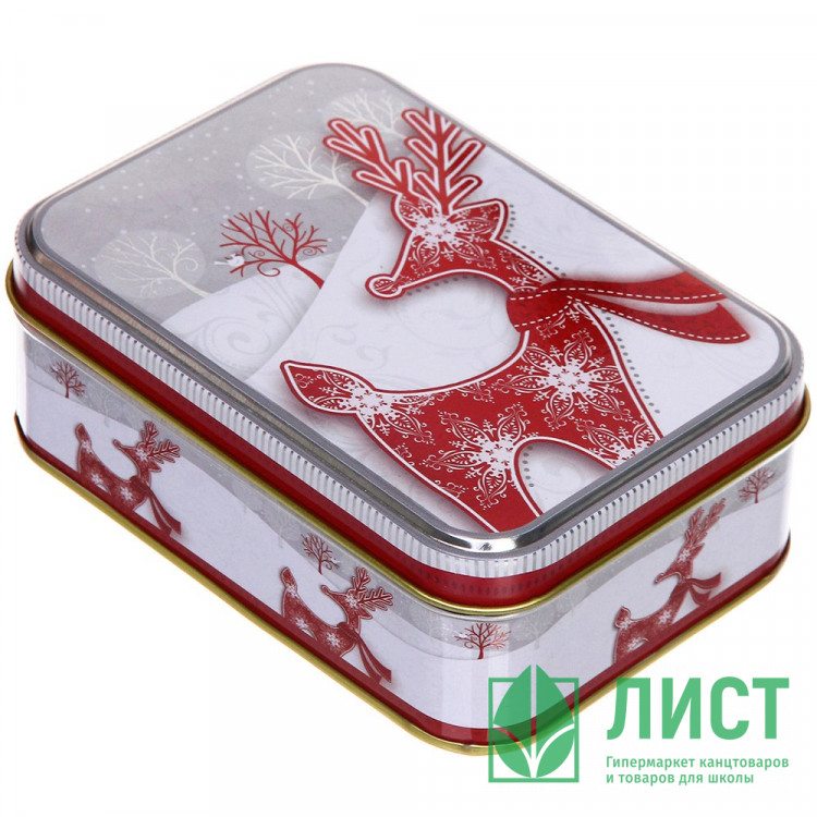 Банка жестяная "Сказочный олень" 12*8,5*3,4см 350мл арт.894-436