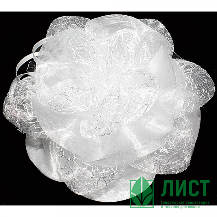 Бант для волос белый Arco Carino 12см арт.118