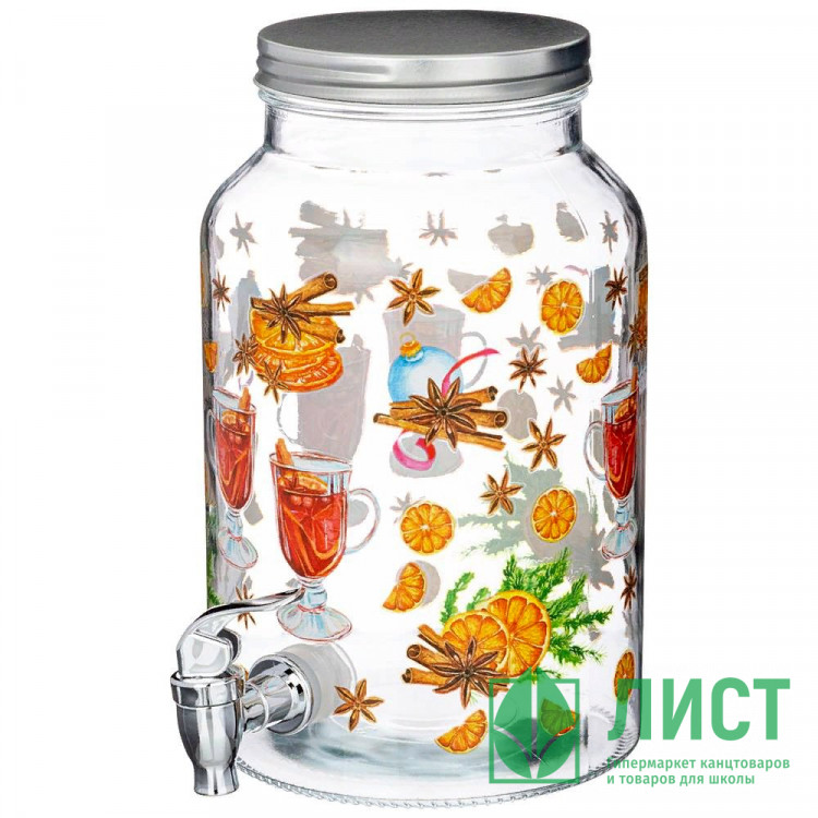 Диспенсер д/напитков 16*16*26,5см 3,7л арт.172-125