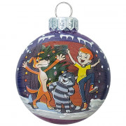 Шар стекло 08см (серия Мультфильм) "Веселые друзья" п/у арт.КУ-80-234088