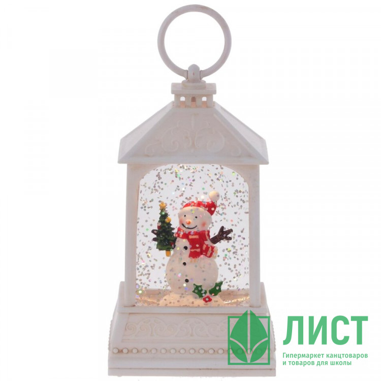 Сувенир с подсветкой LED "Фонарь" 13,5см цв.белый арт.812857