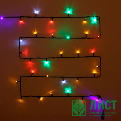 Гирлянда эл.уличная точечная 20м 240LED &quot;Мерцание&quot; цв.мульти (т.провод) арт.183-104 Гирлянда эл.уличная точечная 20м 240LED "Мерцание" цв.мульти (т.провод) арт.183-104