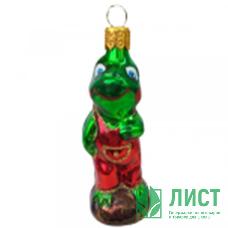 Украшение декоративное стекло 09см "Лягушонок-мальчик" п/у арт.ФУ4-2206