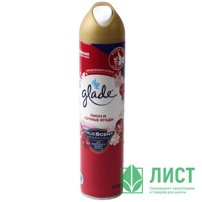 Освежитель Glade 300мл Пион и сочные ягоды Освежитель Glade 300мл Пион и сочные ягоды