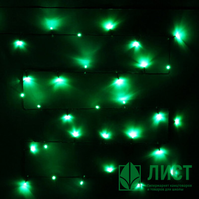 Гирлянда электрическая для дома точечная 3,5м 36LED цвет зеленый (зеленый провод) 8режимов арт.130-366 Гирлянда электрическая для дома точечная 3,5м 36LED цвет зеленый (зеленый провод) 8режимов арт.130-366