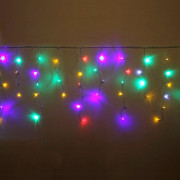 Гирлянда электрическая уличная занавес Бахрома 5*0,4/0,6м 180LED "Мерцание" цвет мульти (светлый провод) арт.183-272