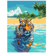 Картина по номерам 28,5x38см (LORI) Тигр арт.Кпн-354