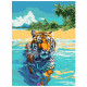 Картина по номерам 28,5x38см (LORI) Тигр арт.Кпн-354