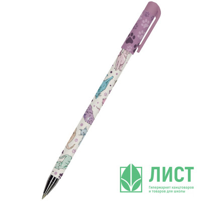 Ручка шариковая не прозрачный корпус (BrunoVisconti) HappyWrite. Кошки, синяя 0.5 мм арт.20-0215/64  (Ст.24) Ручка шариковая не прозрачный корпус (BrunoVisconti) HappyWrite. Кошки, синяя 0.5 мм арт.20-0215/64  (Ст.24)