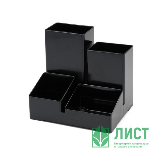 Подставка для канцелярских принадлежностей (СТАММ) ЮНИОР черный арт.ОР21