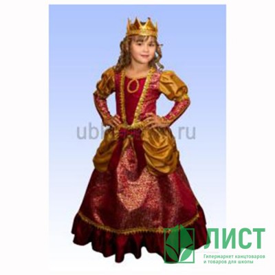 Костюм для девочки Королева (корона,юбка,блуза) р.30/116 ткань Костюм для девочки Королева (корона,юбка,блуза) р.30/116 ткань