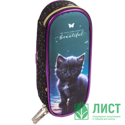 Пенал 1 отделение овальный (deVente) Beautiful Cat 210x80x50мм арт.7023507 Пенал 1 отделение овальный (deVente) Beautiful Cat 210x80x50мм арт.7023507