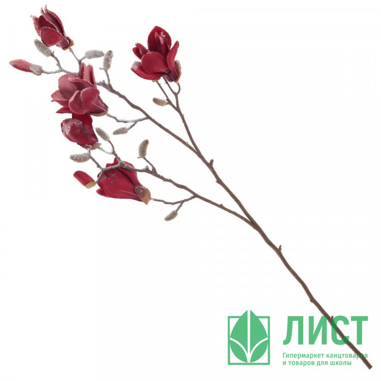 Украшение декоративное "Ветка. Цветы магнолии" 90м арт.804984