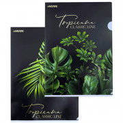 Папка-уголок "deVENTE. Tropicana" A4 (220x310 мм) 180 мкм, непрозрачная с рисунком, тиснение фольгой, индивидуальная маркировка, 2 дизайна ассорти