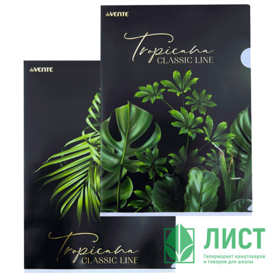 Папка-уголок &quot;deVENTE. Tropicana&quot; A4 (220x310 мм) 180 мкм, непрозрачная с рисунком, тиснение фольгой, индивидуальная маркировка, 2 дизайна ассорти Папка-уголок "deVENTE. Tropicana" A4 (220x310 мм) 180 мкм, непрозрачная с рисунком, тиснение фольгой, индивидуальная маркировка, 2 дизайна ассорти