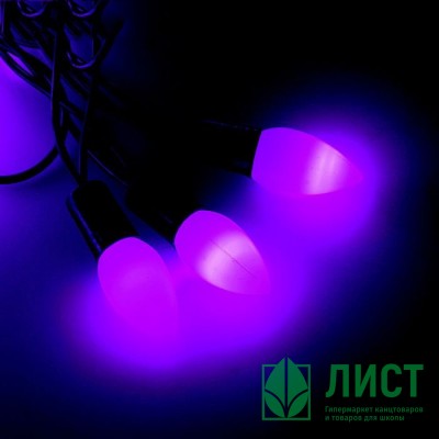 Гирлянда эл. Уличная фигурная 05м 40л. Led свечка матовая цв.Фиолетовый (т.Провод) 8реж. Арт.1080 Гирлянда эл. Уличная фигурная 05м 40л. Led свечка матовая цв.Фиолетовый (т.Провод) 8реж. Арт.1080