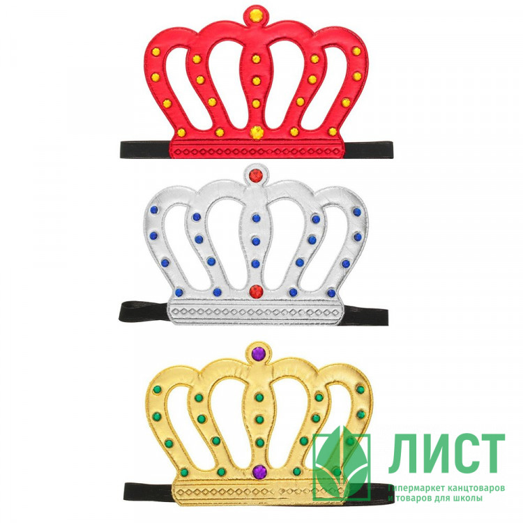Корона "Король" на резинке цв.Микс арт.9668358