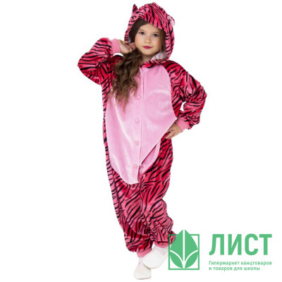 Костюм для девочки Тигр розовый (кигуруми) р.30/116-34/134 арт.22-71 Костюм для девочки Тигр розовый (кигуруми) р.30/116-34/134 арт.22-71