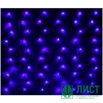Гирлянда электрическая уличная сетка 2*1,5м 192LED цвет синий (светлый провод) 8режимов арт.183-0007 Гирлянда электрическая уличная сетка 2*1,5м 192LED цвет синий (светлый провод) 8режимов арт.183-0007