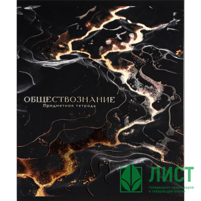 Тетрадь предметная 48 листов (Prof-Press) Black&amp;Cold Обществознание холодная фольга софт-тач выборочный лак арт.48-2713 Тетрадь предметная 48 листов (Prof-Press) Black&Cold Обществознание холодная фольга софт-тач выборочный лак арт.48-2713