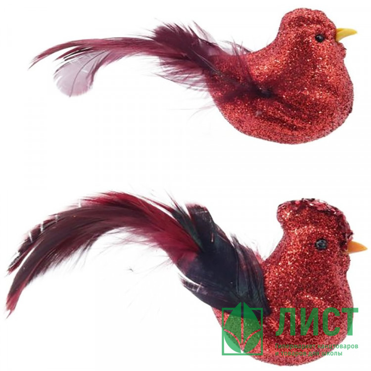 Украшение декоративное "Птички" на клипсе 2шт/наб.1,5*4*5,5см арт.91264