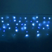 Гирлянда электрическая уличная занавес Бахрома 3*0,4/0,6м 100LED "Мерцание" цвет синий (светлый провод) арт.183-164