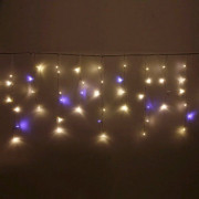 Гирлянда эл.д/цлицы занавес Бахрома 3*0,4/0,6м 100LED "Мерцание" цвет теплый белый/белый (светлый провод) арт.18