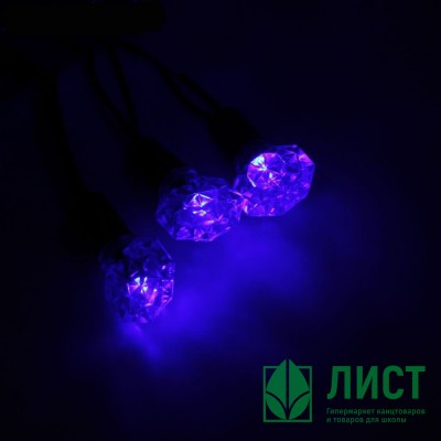 Гирлянда эл. Уличная фигурная 05м 40л. Led грани цв.Синий (т.Провод) арт.1080073 Гирлянда эл. Уличная фигурная 05м 40л. Led грани цв.Синий (т.Провод) арт.1080073