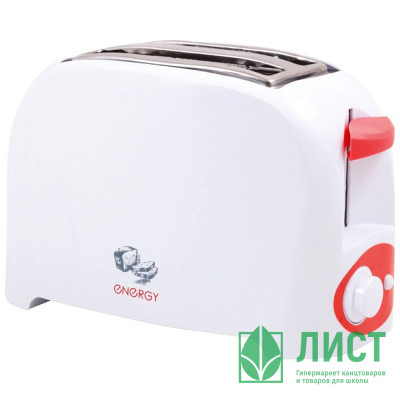Тостер Energy, арт. EN-263, белый/красный, 750Вт Тостер Energy, арт. EN-263, белый/красный, 750Вт