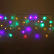 Гирлянда эл.д/улицы занавес Бахрома 3*0,4/0,6м 100LED "Мерцание" цвет мульти (светлый провод) арт.183-167