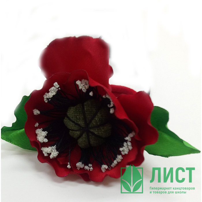 Резинка для волос "Лето" Мак ручн. работа