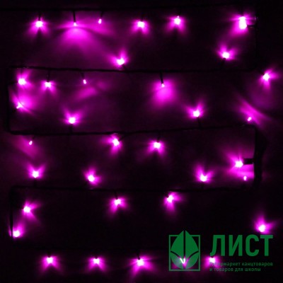 Гирлянда электрическая уличная точечная 11м 120LED цвет розовый (темный провод) 8режимов артемный 183-277 Гирлянда электрическая уличная точечная 11м 120LED цвет розовый (темный провод) 8режимов артемный 183-277