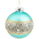 Шар стекло без упаковки /1шт/ 08см "Мерцание" цв.бирюзовый арт.81947