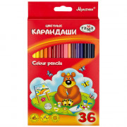 Карандаши цветные (ГАММА) Мультики 36 цветов трехгранные арт.050918_10