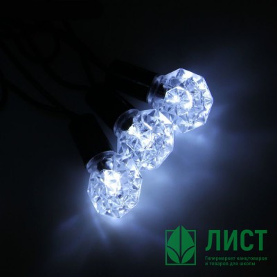 Гирлянда эл. Уличная фигурная 05м 40л. Led грани цв.Белый (т.Провод) арт.1080072 Гирлянда эл. Уличная фигурная 05м 40л. Led грани цв.Белый (т.Провод) арт.1080072
