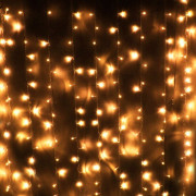 Гирлянда электрическая для дома занавес Дождь 1,5*2,5м 360LED цвет теплый белый (светлый провод) 8режимов (можно соединять) арт.131-029