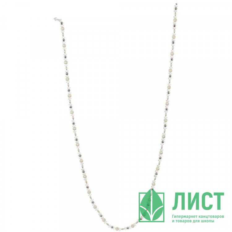 Украшение декоративное "Бусы" 150см цв.прозрачный пластик, металл цв.золот.арт.821998