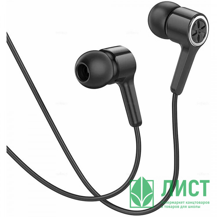 Наушники вакуумные проводные HOCO M104 цв.черный