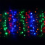 Гирлянда электрическая для дома занавес Дождь 1,5*2,5м 360LED цвет мульти (светлый провод) 8режимов (можно соединять) арт.131-030 - 