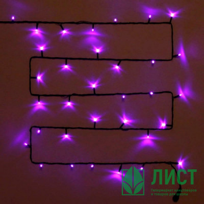 Гирлянда электрическая уличная точечная 07м 80LED цвет фиолетовый (темный провод) 8режимов артемный 183-235 Гирлянда электрическая уличная точечная 07м 80LED цвет фиолетовый (темный провод) 8режимов артемный 183-235