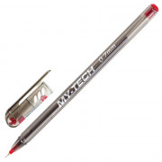 Ручка шариковая прозрачный корус (Pensan) MY-TECH красная/масло/игла 0,7мм арт.2240/25RED (Ст.25)
