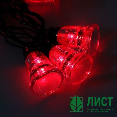 Гирлянда эл. Уличная фигурная 05м 30л. Led колокол цв.Красный (т.Провод) 8реж. Арт.1080119 Гирлянда эл. Уличная фигурная 05м 30л. Led колокол цв.Красный (т.Провод) 8реж. Арт.1080119
