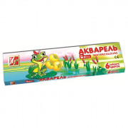 Акварельные краски 6 цветов (ЛУЧ) ZOO картонная коробка без кисти медовые арт 19С1246-08