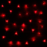 Гирлянда электрическая для дома точечная 5,5м 50LED цвет красный (светлый провод) 8режимов арт.127-016