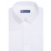 Сорочка подростковая короткий рукав размерный ряд 36/158-164(XXS)-41/176-182(XL) цвет белый Brostem арт.4701AXKs