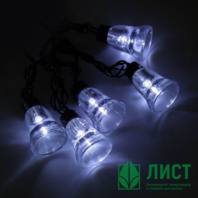 Гирлянда эл. Уличная фигурная 05м 30л. Led колокол цв.Белый (т.Провод) 8реж. Арт.1080117 Гирлянда эл. Уличная фигурная 05м 30л. Led колокол цв.Белый (т.Провод) 8реж. Арт.1080117