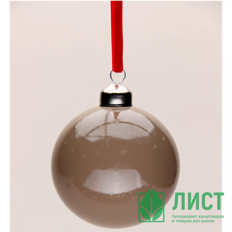 Шар пластик 08см глянцевый цв.коричневый 122 арт.РШ2522